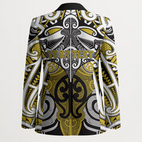 Personalised Maori Ngati Whatua Blazer Silver Fern Kowhaiwhai Art