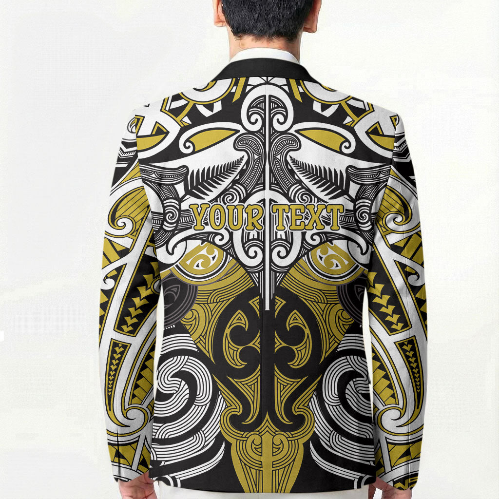 Personalised Maori Ngati Whatua Blazer Silver Fern Kowhaiwhai Art