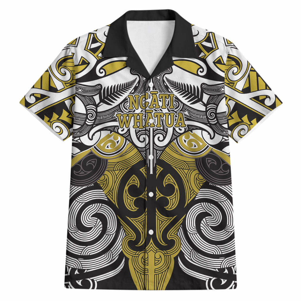 Personalised Maori Ngati Whatua Hawaiian Shirt Silver Fern Kowhaiwhai Art