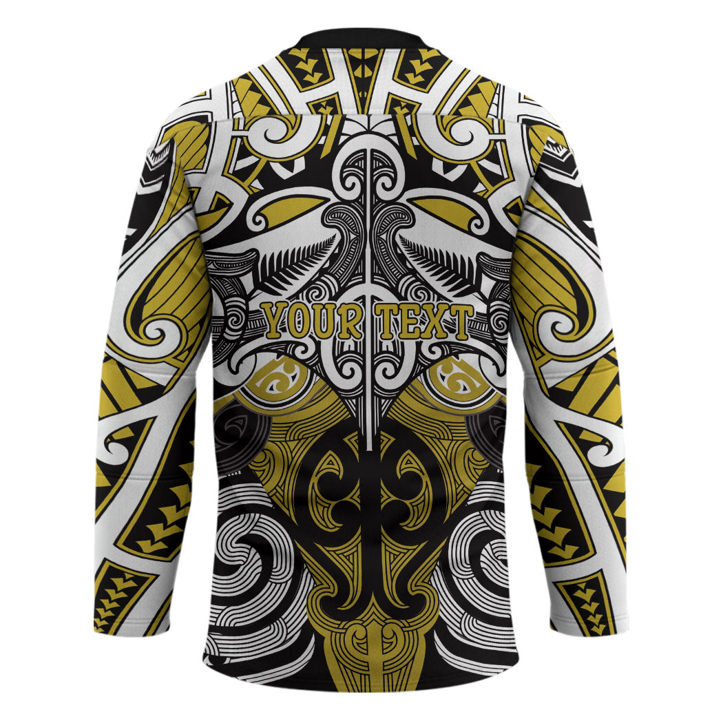 Personalised Maori Ngati Whatua Hockey Jersey Silver Fern Kowhaiwhai Art