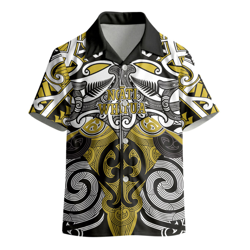 Personalised Maori Ngati Whatua Kid Hawaiian Shirt Silver Fern Kowhaiwhai Art