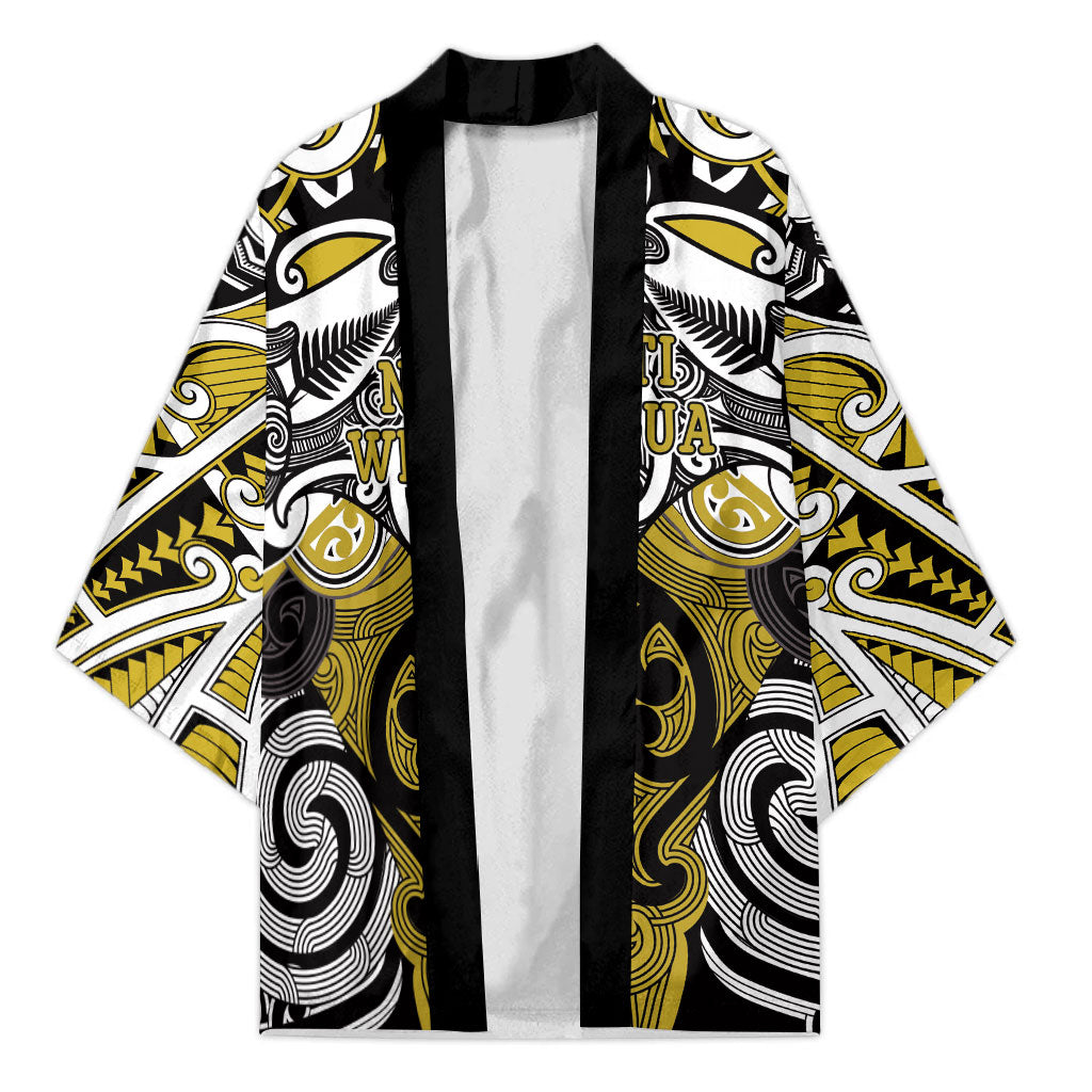 Personalised Maori Ngati Whatua Kimono Silver Fern Kowhaiwhai Art