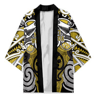 Personalised Maori Ngati Whatua Kimono Silver Fern Kowhaiwhai Art