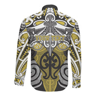 Personalised Maori Ngati Whatua Long Sleeve Button Shirt Silver Fern Kowhaiwhai Art