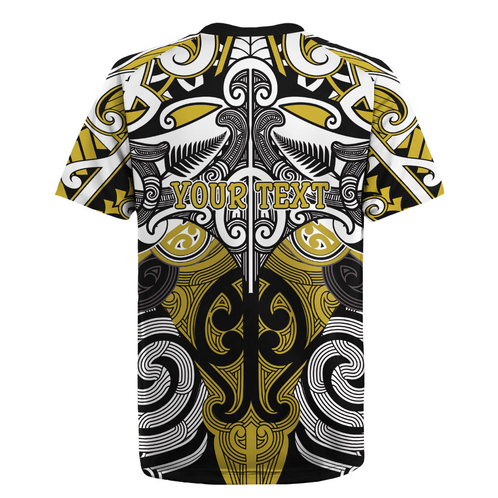 Personalised Maori Ngati Whatua Rugby Jersey Silver Fern Kowhaiwhai Art