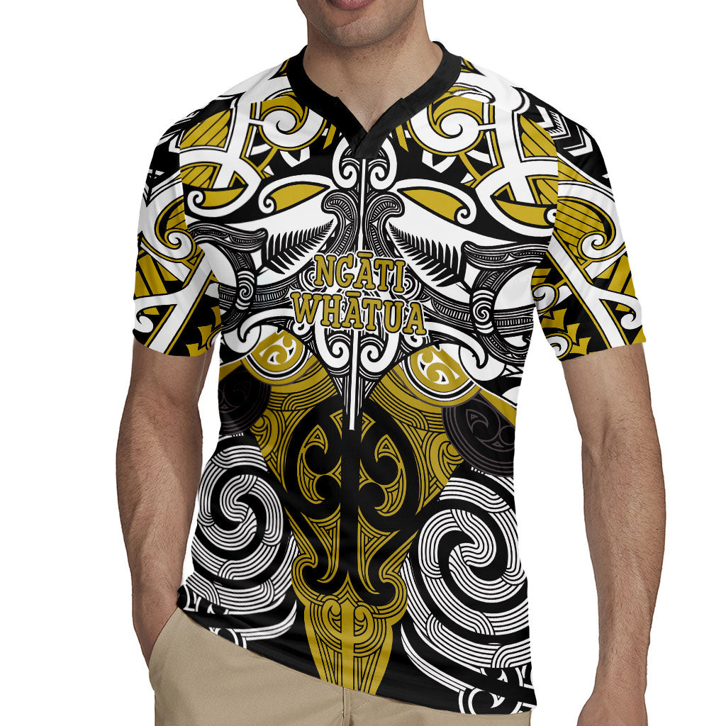 Personalised Maori Ngati Whatua Rugby Jersey Silver Fern Kowhaiwhai Art