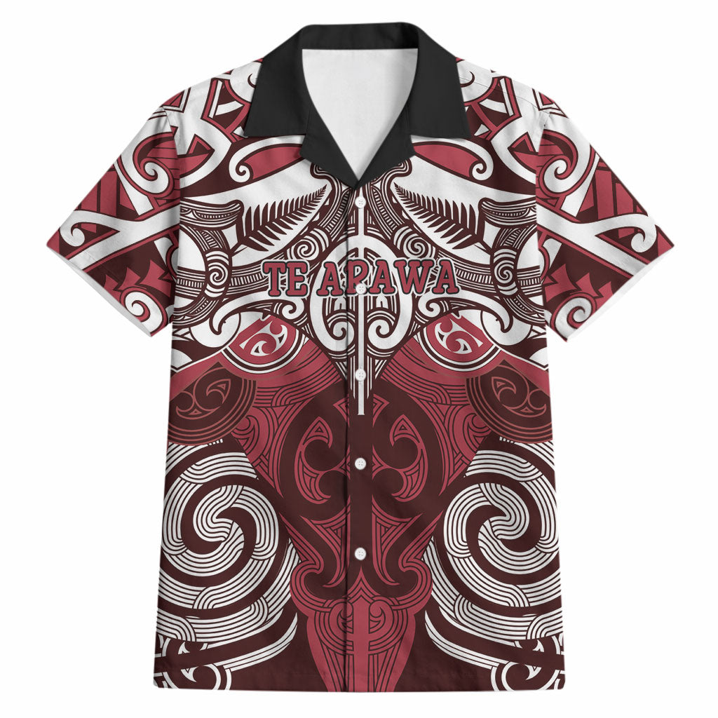 Personalised Maori Te Arawa Hawaiian Shirt Silver Fern Kowhaiwhai Art