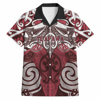 Personalised Maori Te Arawa Hawaiian Shirt Silver Fern Kowhaiwhai Art
