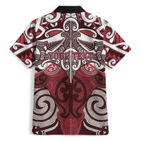 Personalised Maori Te Arawa Hawaiian Shirt Silver Fern Kowhaiwhai Art