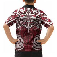 Personalised Maori Te Arawa Hawaiian Shirt Silver Fern Kowhaiwhai Art