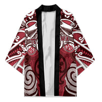 Personalised Maori Te Arawa Kimono Silver Fern Kowhaiwhai Art
