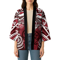Personalised Maori Te Arawa Kimono Silver Fern Kowhaiwhai Art