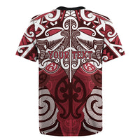 Personalised Maori Te Arawa Rugby Jersey Silver Fern Kowhaiwhai Art