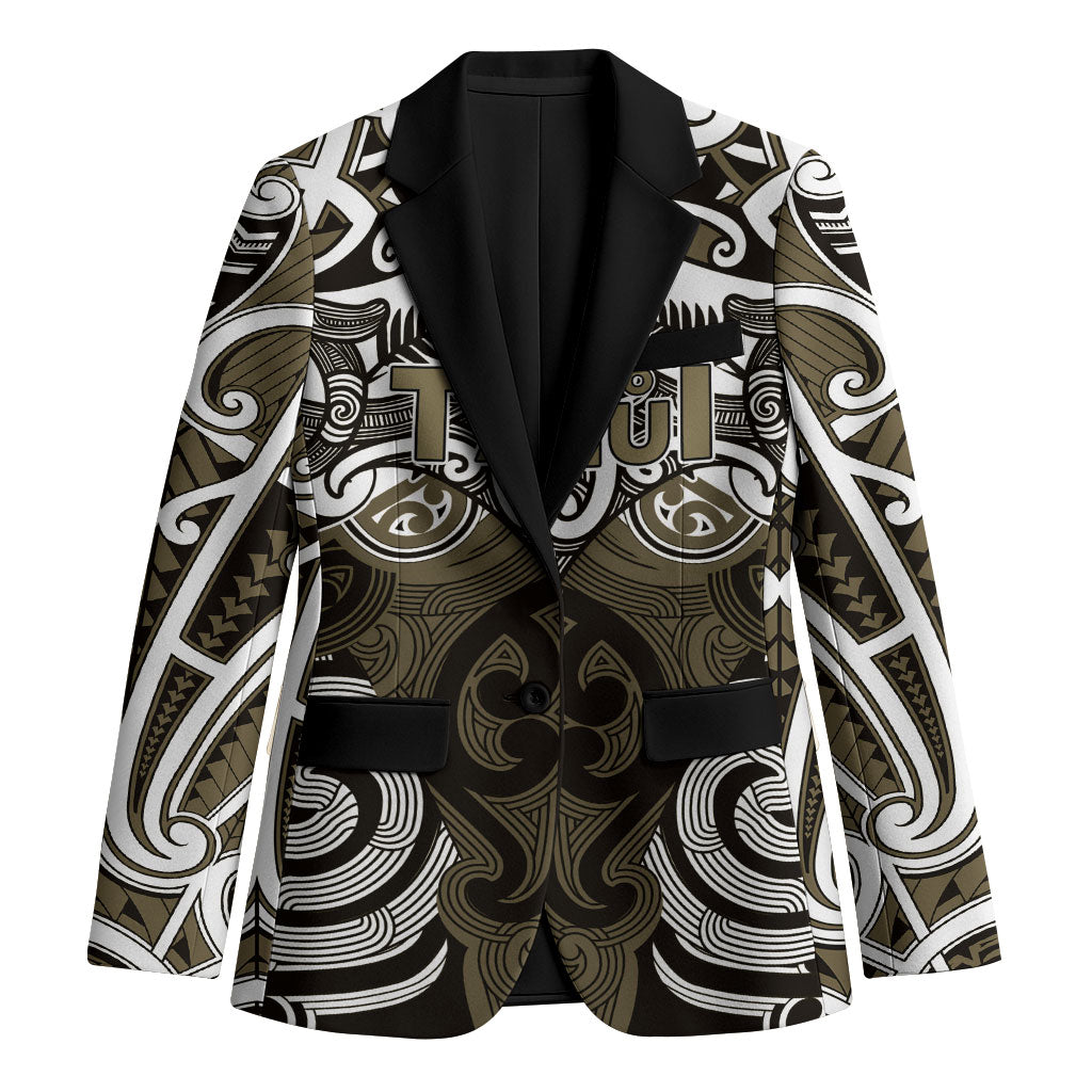 Personalised Maori Waikato Tainui Blazer Silver Fern Kowhaiwhai Art
