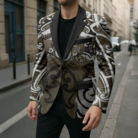 Personalised Maori Waikato Tainui Blazer Silver Fern Kowhaiwhai Art