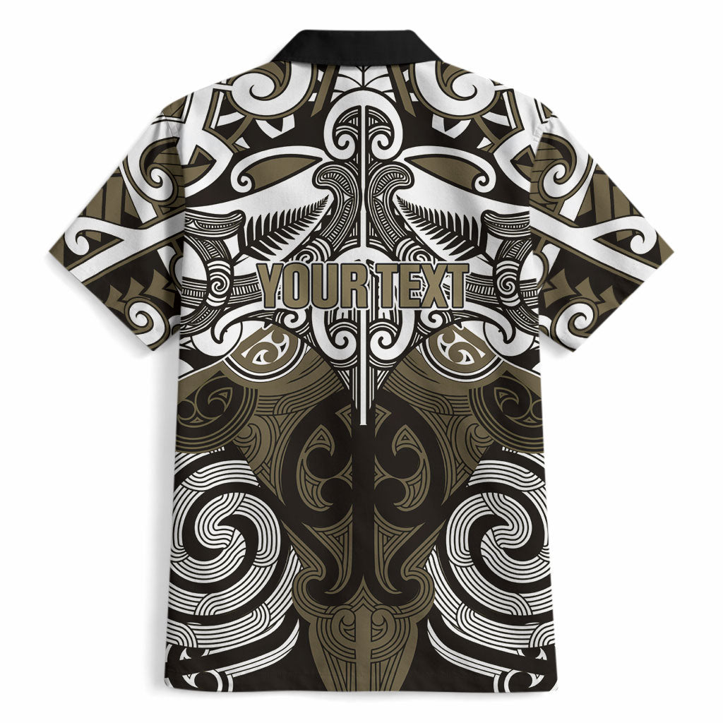 Personalised Maori Waikato Tainui Hawaiian Shirt Silver Fern Kowhaiwhai Art