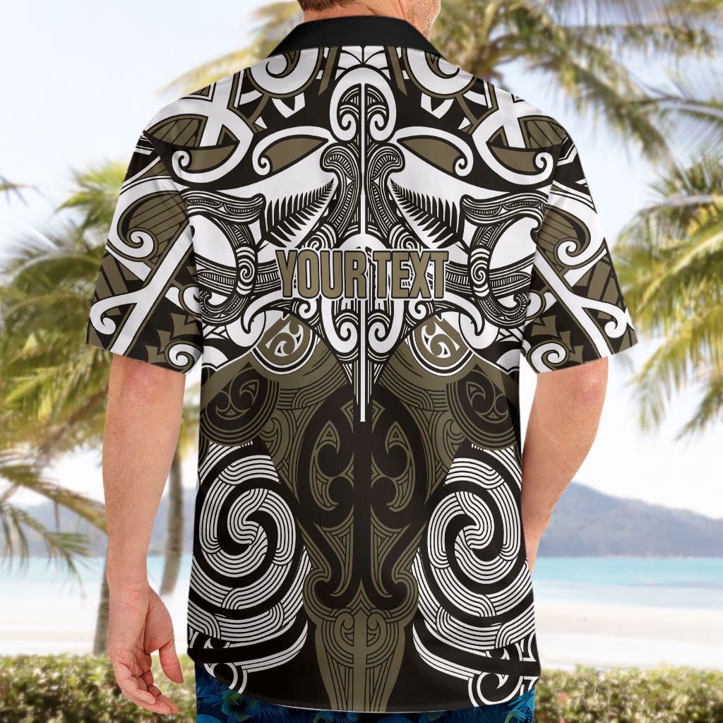 Personalised Maori Waikato Tainui Hawaiian Shirt Silver Fern Kowhaiwhai Art
