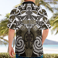 Personalised Maori Waikato Tainui Hawaiian Shirt Silver Fern Kowhaiwhai Art