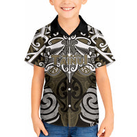Personalised Maori Waikato Tainui Hawaiian Shirt Silver Fern Kowhaiwhai Art