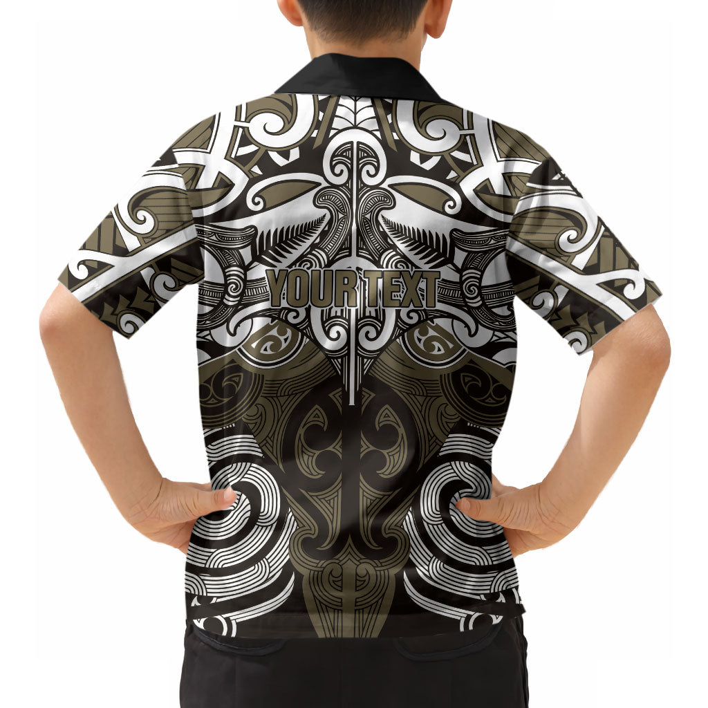 Personalised Maori Waikato Tainui Hawaiian Shirt Silver Fern Kowhaiwhai Art