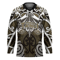 Personalised Maori Waikato Tainui Hockey Jersey Silver Fern Kowhaiwhai Art