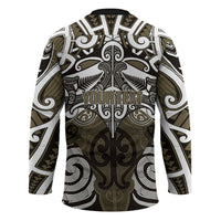 Personalised Maori Waikato Tainui Hockey Jersey Silver Fern Kowhaiwhai Art
