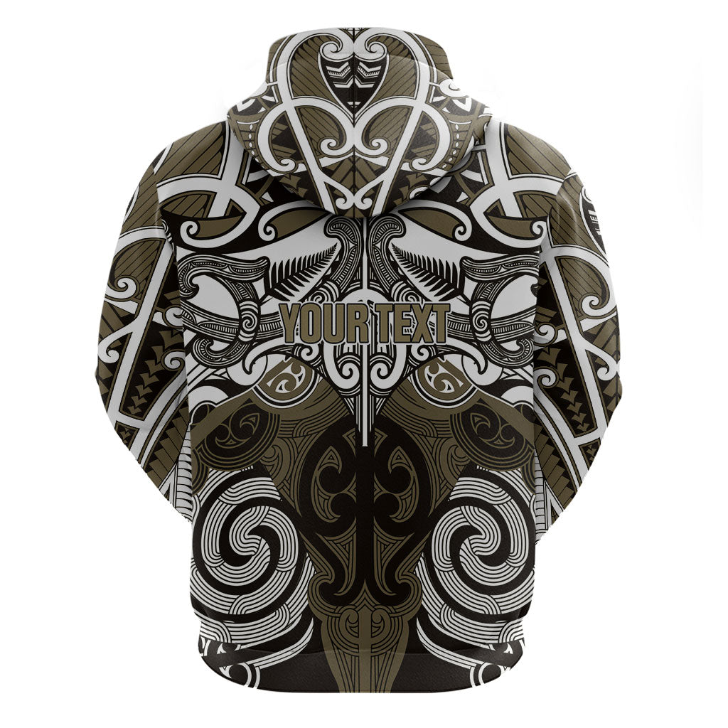 Personalised Maori Waikato Tainui Hoodie Silver Fern Kowhaiwhai Art