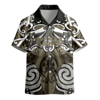 Personalised Maori Waikato Tainui Kid Hawaiian Shirt Silver Fern Kowhaiwhai Art