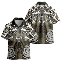 Personalised Maori Waikato Tainui Kid Hawaiian Shirt Silver Fern Kowhaiwhai Art