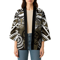 Personalised Maori Waikato Tainui Kimono Silver Fern Kowhaiwhai Art