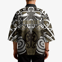 Personalised Maori Waikato Tainui Kimono Silver Fern Kowhaiwhai Art