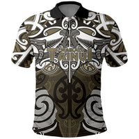 Personalised Maori Waikato Tainui Polo Shirt Silver Fern Kowhaiwhai Art