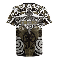 Personalised Maori Waikato Tainui Rugby Jersey Silver Fern Kowhaiwhai Art