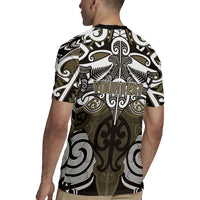Personalised Maori Waikato Tainui Rugby Jersey Silver Fern Kowhaiwhai Art