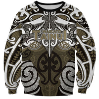 Personalised Maori Waikato Tainui Sweatshirt Silver Fern Kowhaiwhai Art