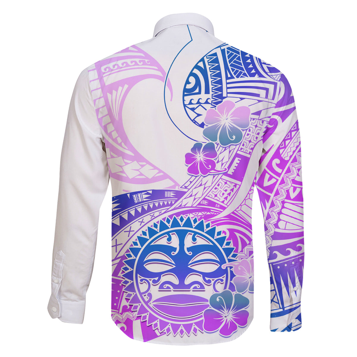Kia Ora Maori New Zealand Pastel Family Matching Tank Maxi Dress and Hawaiian Shirt Sun Ta Moko Lilac Version LT01 - Polynesian Pride