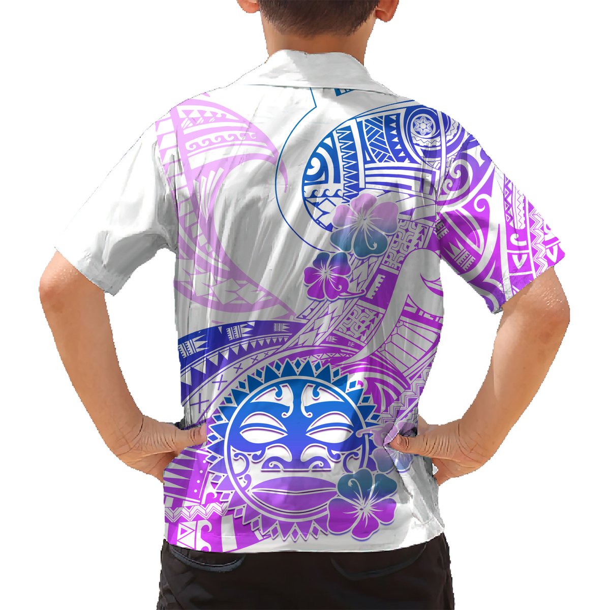Kia Ora Maori New Zealand Pastel Hawaiian Shirt Sun Ta Moko Lilac Version LT01 - Polynesian Pride