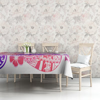 Kia Ora Maori New Zealand Pastel Tablecloth Sun Ta Moko Sweet Version LT01 - Polynesian Pride