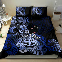 Aotearoa Kia Ora New Zealand Ta Moko Blue Version Bedding Set LT01 - Polynesian Pride