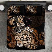 Aotearoa Kia Ora New Zealand Ta Moko Gold Version Bedding Set LT01 Gold - Polynesian Pride
