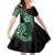 Aotearoa Kia Ora New Zealand Ta Moko Green Version Family Matching Off Shoulder Short Dress and Hawaiian Shirt LT01 Daughter's Dress Green - Polynesian Pride