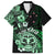 Aotearoa Kia Ora New Zealand Ta Moko Green Version Family Matching Off Shoulder Short Dress and Hawaiian Shirt LT01 Dad's Shirt - Short Sleeve Green - Polynesian Pride