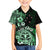 Aotearoa Kia Ora New Zealand Ta Moko Green Version Family Matching Off Shoulder Short Dress and Hawaiian Shirt LT01 Son's Shirt Green - Polynesian Pride