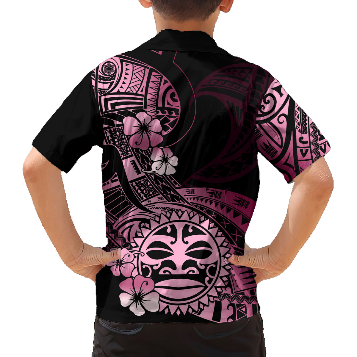 Aotearoa Kia Ora New Zealand Ta Moko Pink Version Kid Hawaiian Shirt LT01 - Polynesian Pride