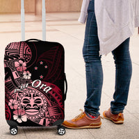 Aotearoa Kia Ora New Zealand Ta Moko Red Version Luggage Cover LT01 Red - Polynesian Pride