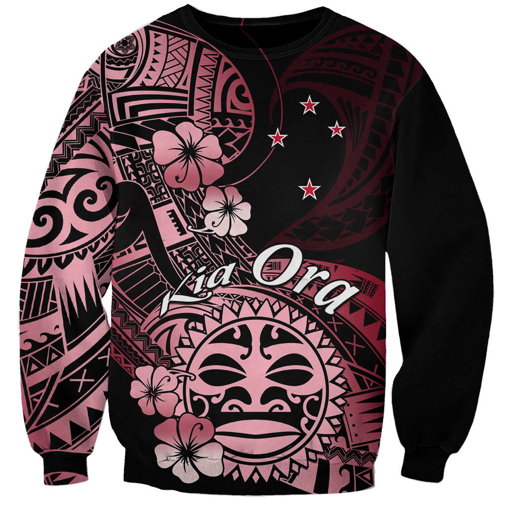 Aotearoa Kia Ora New Zealand Ta Moko Red Version Sweatshirt LT01 Unisex Red - Polynesian Pride