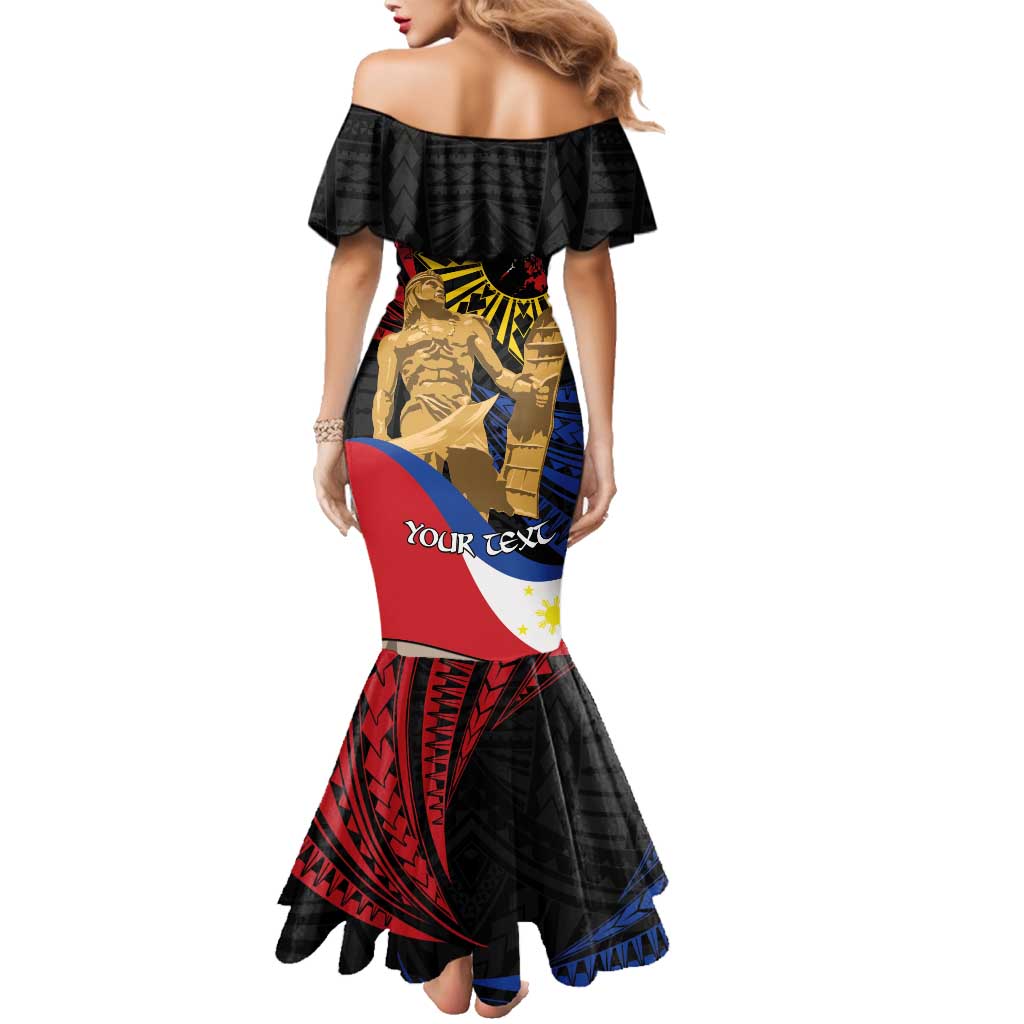 Personalized Lapulapu The First Filipino Hero Family Matching Mermaid Dress and Hawaiian Shirt Polynesian Pattern
