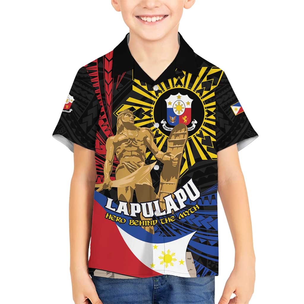 Personalized Lapulapu The First Filipino Hero Family Matching Tank Maxi Dress and Hawaiian Shirt Polynesian Pattern
