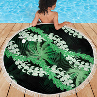 Puakenikeni Maile Lei Beach Blanket Frangipani Green Tropical Leaves