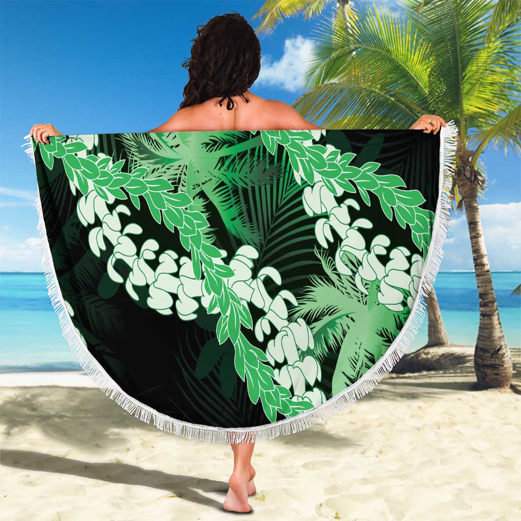 Puakenikeni Maile Lei Beach Blanket Frangipani Green Tropical Leaves